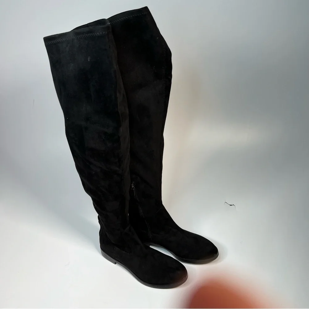 Kenneth Cole Reaction Windy-Y Over the Knee Black Faux Suede Boot- New - Picture 6 of 14